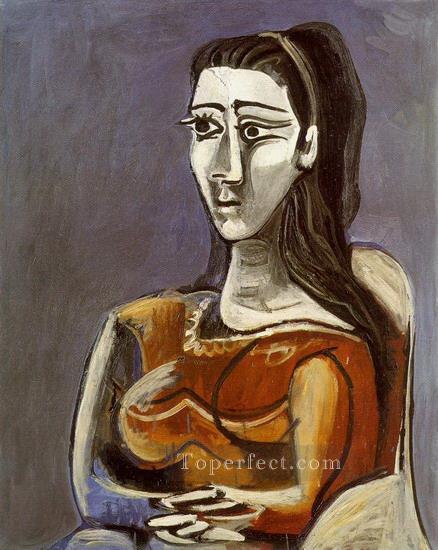 Mujer sentada en un sillón Jacqueline cubista de 1962 Pablo Picasso Pintura al óleo